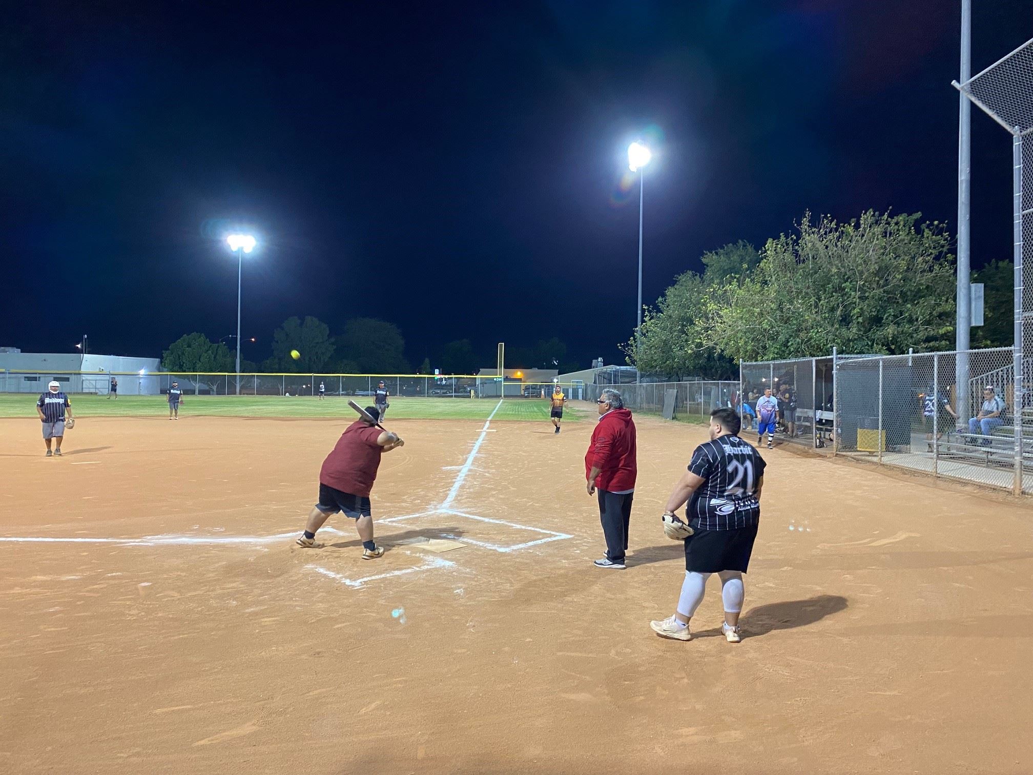 Group of people playing match