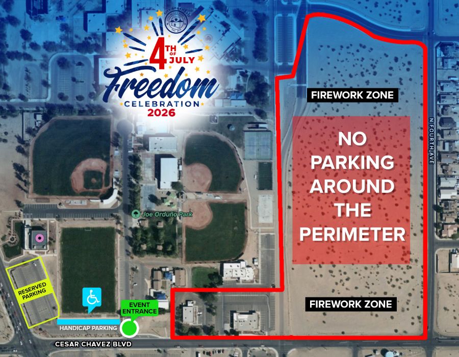 no parking map for 4th of july
