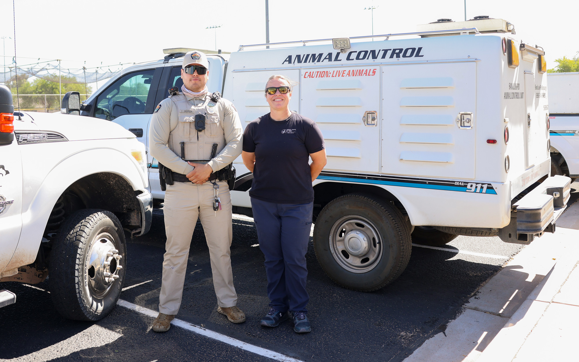 San Luis Animasl Control Officer and HSOY staff member